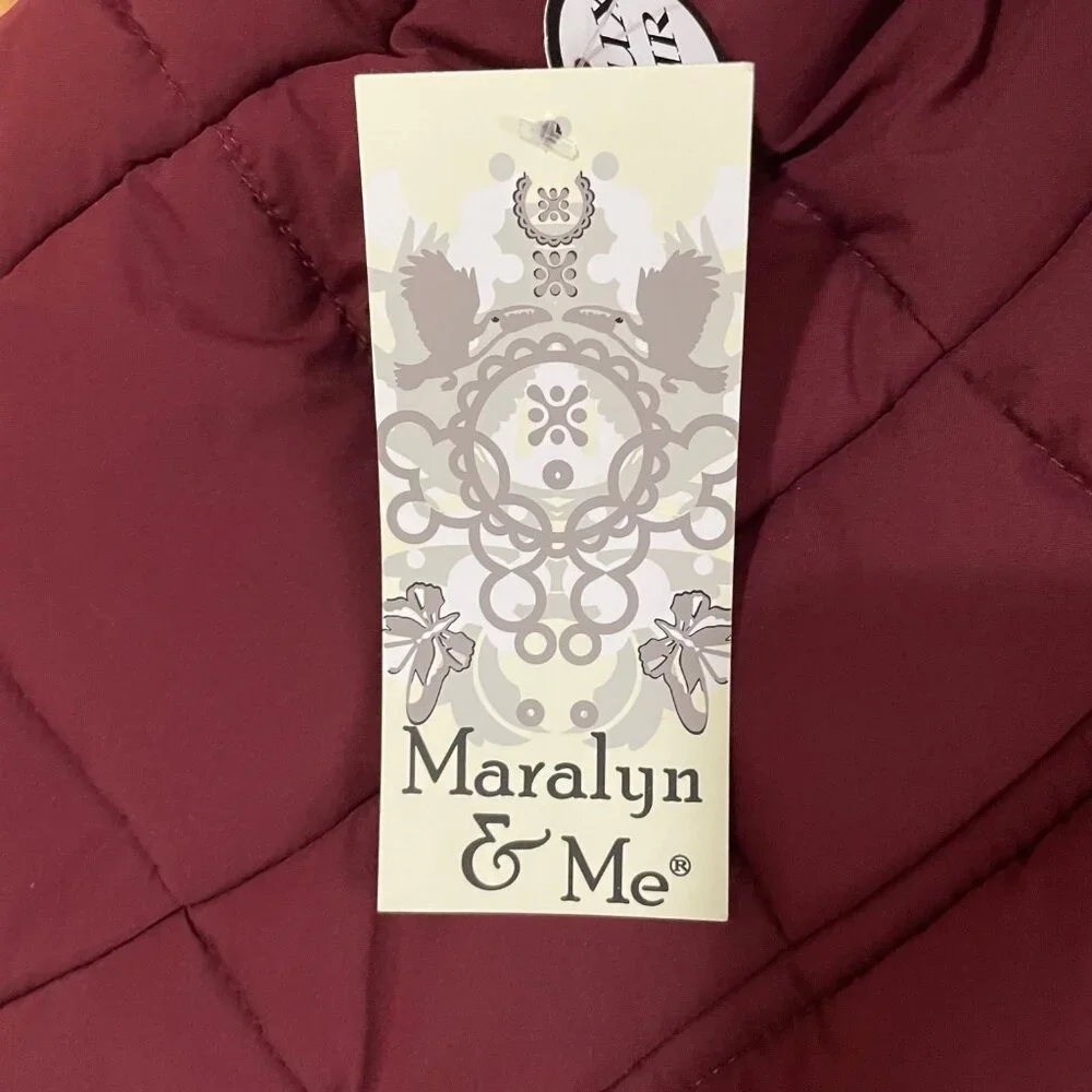 Maralyn & Me - Quilted Coat - Wine Red - NWT - Picture 9 of 11